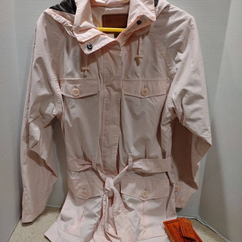 Outback Trench Ranch Jacket Coat Size Medium NOS Pink